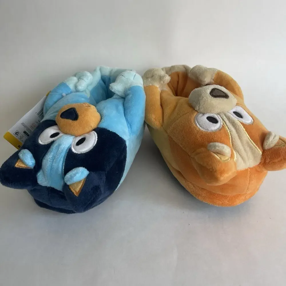 Bluey & Bingo‎ Cute Slippers Toddler Kids Size 11-12 Plush Indoor House Shoes